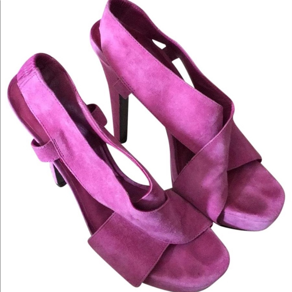 DVF open toe platform heels